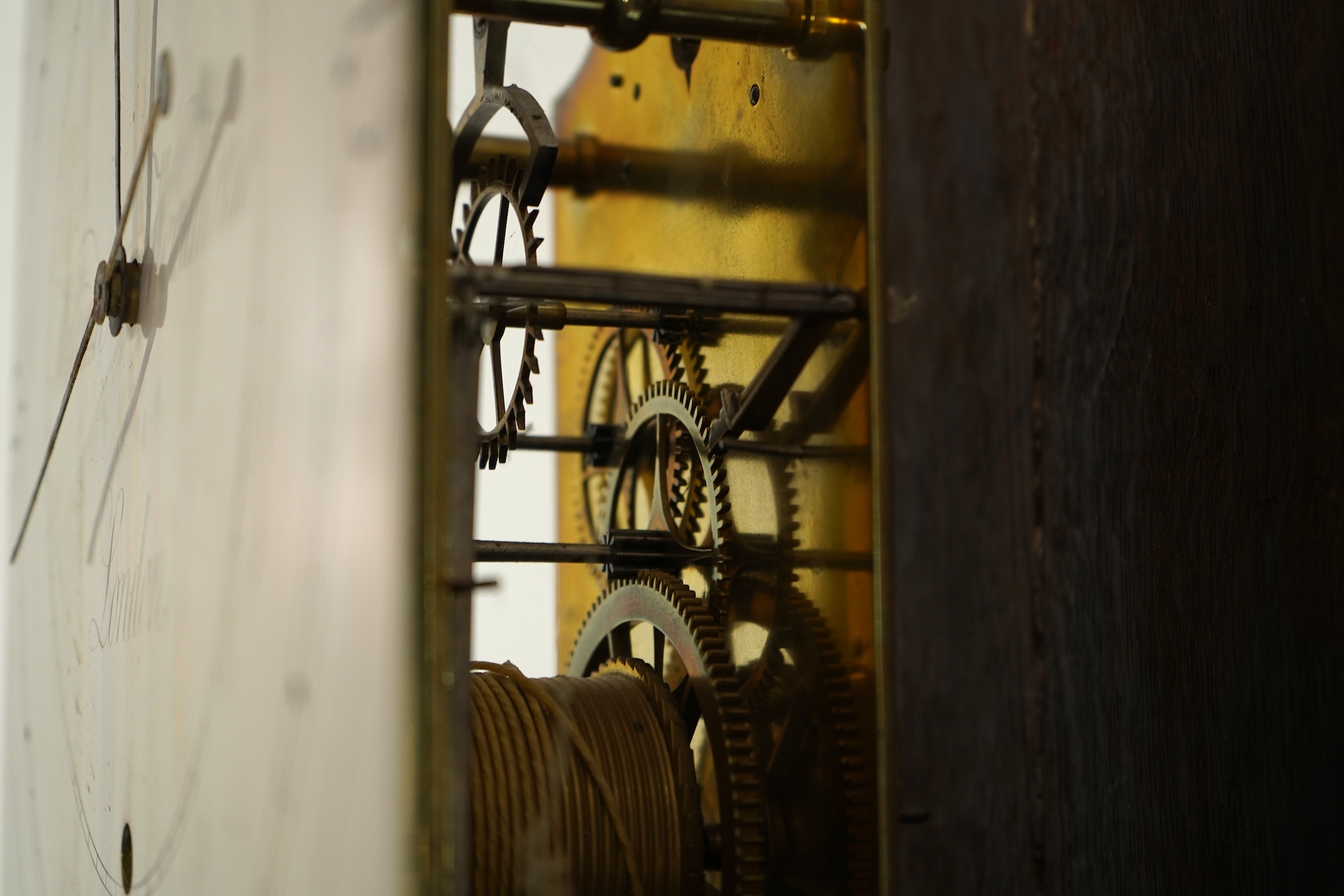 A mid 19th century mahogany eight day longcase regulator, silvered dial signed William Woodhouse, London